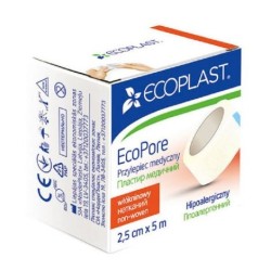 Пластырь медицинский фиксирующий, Ecoplast (Экопласт) р. 2.5смх5м Экопор нетканый