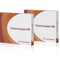 Триметазидин МВ, таблетки пролонгированного действия покрытые пленочной оболочкой 35 мг 30 шт